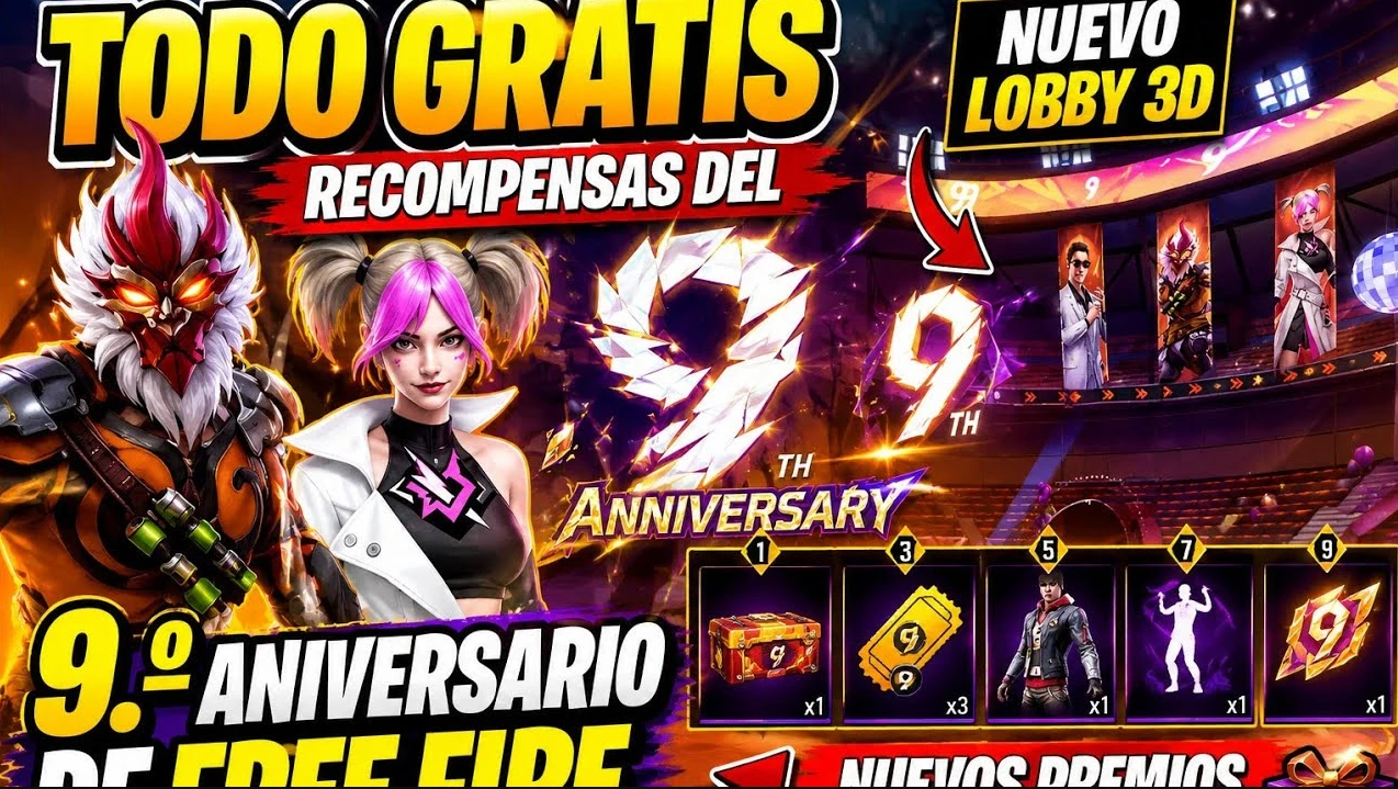 Nuevo lobby social 3D y mas recompensas en Free Fire